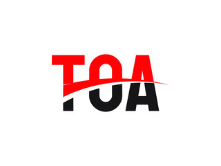 TOA Letter Initial Logo Design Vector Illustration