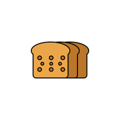 Bread icon vector design flat