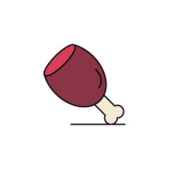 Meat icon vector design flat