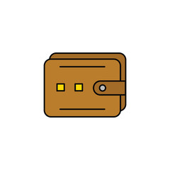 Money case icon vector design flat
