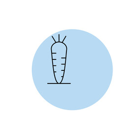 Carrot icon vector design flat