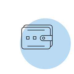Money case icon vector design flat