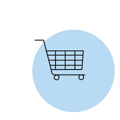 Shopping cart icon vector design flat
