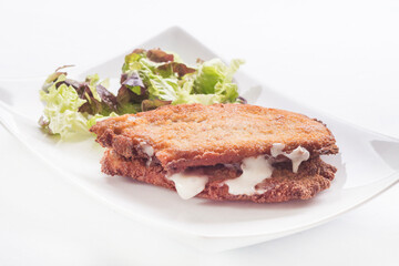 San jacobo, librito (steak filled cheese ham)