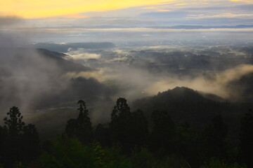 Fototapeta premium 岩手県奥州市 奥州湖展望台からの風景
