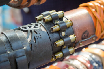Ukrainian leather crafts, bracelets and belts