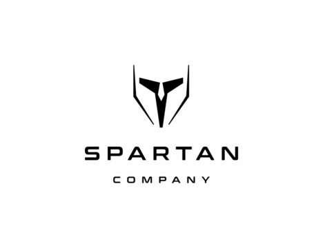 Minimal sharp spartan logo template