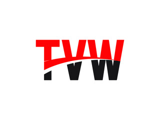 TVW Letter Initial Logo Design Vector Illustration