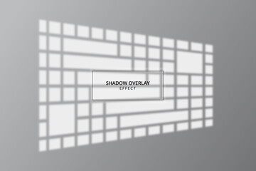Window shadow overlay effect on gray background
