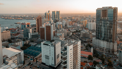 Fototapeta na wymiar aerial view of Dar es Salaam, Tanzania