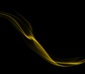 gold smoke isolated black background	
