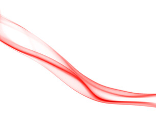 swirling movement of the red smoke group, abstract line Isolated on white background	