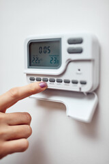 Central heating digital programmer for average domestic house in Europe and more.