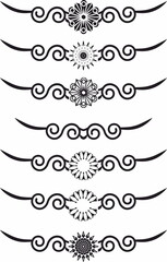 Graphic decorative elements, text break and delimiter  set
