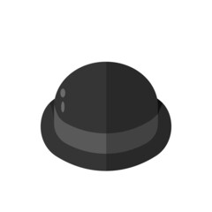 Vector Flat Design Bowler Hat. Vector illustration