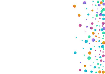 Bright Confetti Fun Vector  White Background.