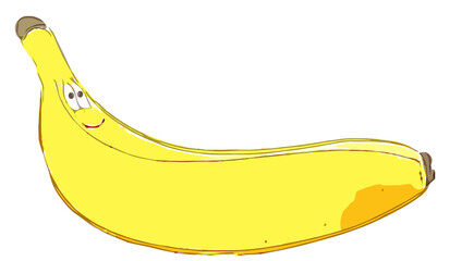 fröhliche Banane Grafik