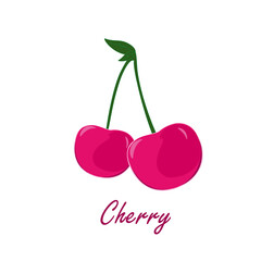 Cherry icon isolated on white background. Trendy cherry icon in flat style. Template for app, ui and logo, vector illustration, eps 10