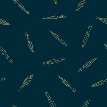 Seamless pattern with ancient spearheads for your project