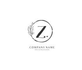Z logo, Initial lettering handwriting or handwritten for identity. Logo with signature and hand drawn style.