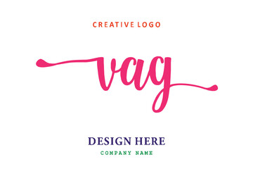 Fototapeta na wymiar VAG lettering logo is simple, easy to understand and authoritative