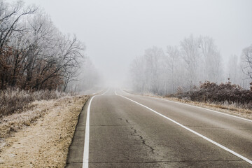 Fototapeta premium road in winter