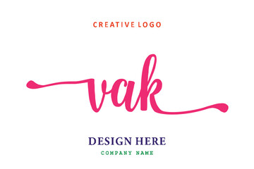 VAK lettering logo is simple, easy to understand and authoritative