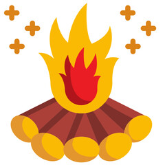 campfire flat icon