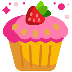 cupcake flat icon