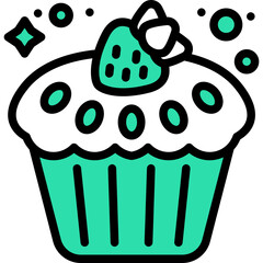 cupcake one color icon
