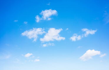Blue sky and white clouds nature background.