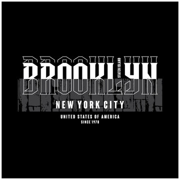 new york city typography urban t shirt design graphic vector illustration