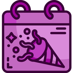 new year Two Tone icon