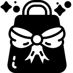 gift bag solid line icon