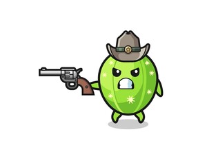 the cactus cowboy shooting with a gun