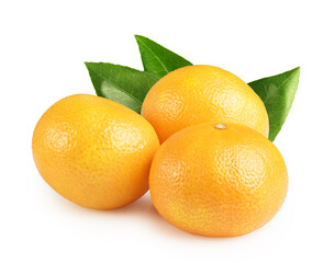tangerine fruits isolated on white