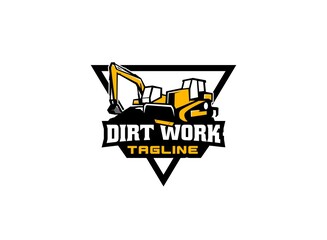 Excavator logo vector for construction company. Vehicle equipment template vector illustration for your brand. © D'Graphic Studio
