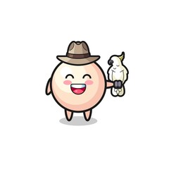 Obraz premium pearl zookeeper mascot with a parrot
