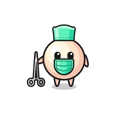 Obraz na płótnie Canvas surgeon pearl mascot character