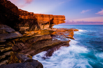 Seascape and Cliffy Coastline in Kamay Botany Bay