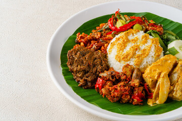Beef Rendang or Nasi Rendang Sapi is a Minang dish originating from the Minangkabau region in West Sumatra, Indonesia. 

Beef Rendang is Popular food for breaking fast during Ramadan. Ramadan Food. 