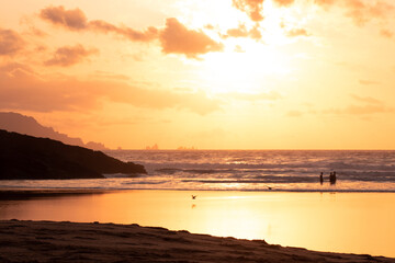 Atardecer en la costa gallega