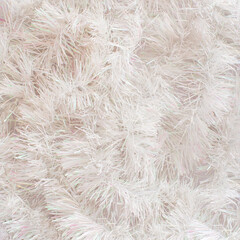 Christmas background with silver white beautiful texture..Celebration concept flat lay design