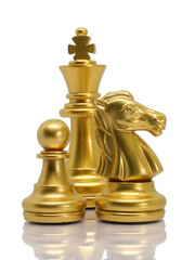 Fototapeta na wymiar Chess set isolated,Business concept
