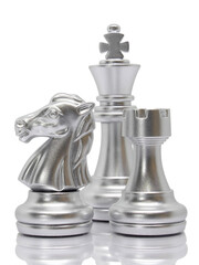 Chess set isolated,Business concept