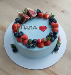 cake with berries on a plate