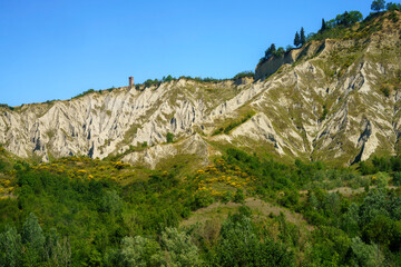 Rural landscape on the hills near Imola and Riolo Terme
