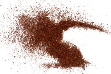 Pile of ground coffee