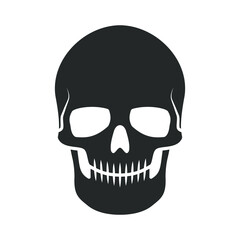Skull vector illustration. Human head skeleton icon.