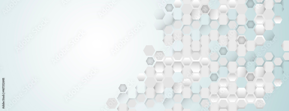 Aufkleber Illustration of hexagon pattern. Vector abstract pattern with hexagon shapes